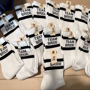 Bliss Team Bride White and Black Socks